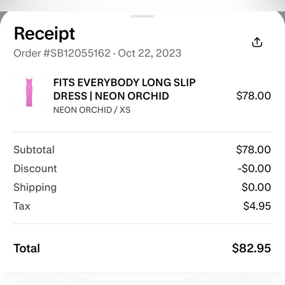 SKIMS Neon Orchid Long Slip Dress- Limited Color - Picture 2 of 2